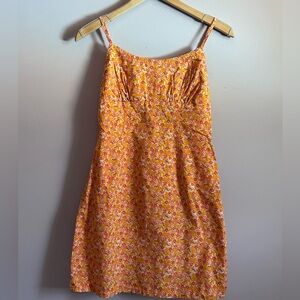 Wild Fable Floral Short Sun Dress in Orange Size Small